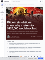 Bitcoin recovery: why $126,000 may not hold