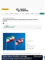 Iran rejects US peace talks as gunboats fire on tanker in Strait of Hormuz