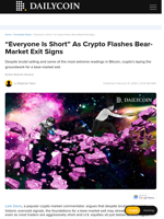 “Everyone Is Short” As Crypto Flashes Bear-Market Exit Signs - DailyCoin