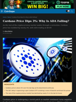 Cardano Price Dips 2%: Why Is ADA Falling?