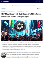 XRP May Reach $5, But Ozak AI’s 100x Price Prediction Steals the Spotlight