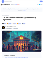 U.S. Set to Vote on New Cryptocurrency Legislation: Guest Post by BitcoinInfoNews.Com | CoinMarketCap
