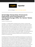 Greenidge Generation Announces Expiration and Final Results of Tender/Exchange Offer for Senior Notes Due 2026