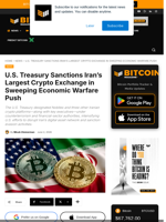 U.S. Treasury Sanctions Iran's Largest Crypto Exchange In Sweeping Economic Warfare Push