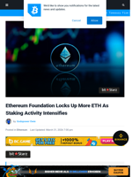Ethereum Foundation Locks Up More ETH As Staking Activity Intensifies | Bitcoinist.com