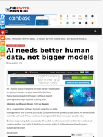 AI needs better human data, not bigger models - The Crypto News Wire