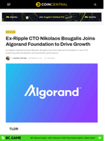 Ex-Ripple CTO Nikolaos Bougalis Joins Algorand Foundation to Drive Growth - CoinCentral