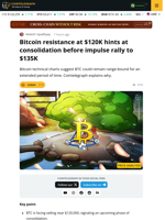 Bitcoin Rally To $135K Still Possible Despite Consolidation