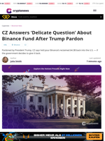 CZ Reveals Potential Plans Over Binance's $4.3 Billion Fine