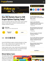 How Will Markets React to $3B Crypto Options Expiring Today?