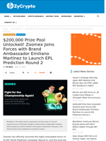 $200,000 Prize Pool Unlocked! Zoomex Joins Forces with Brand Ambassador Emiliano Martínez to Launch EPL Prediction Round 2