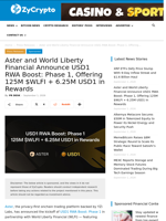 Aster and World Liberty Financial Announce USD1 RWA Boost: Phase 1, Offering 125M $WLFI + 6.25M USD1 in Rewards