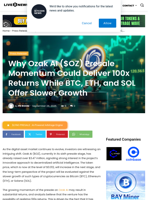 Why Ozak AI ($OZ) Presale Momentum Could Deliver 100x Returns While BTC, ETH, and SOL Offer Slower Growth | Live Bitcoin News