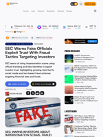SEC Warns Fake Officials Exploit Trust With Fraud Tactics Targeting Investors – Featured Bitcoin News