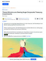 Public Companies Are Buying These Altcoins This Week