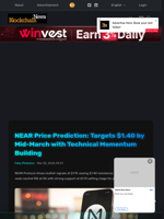 NEAR Price Prediction: Targets $1.40 by Mid-March with Technical Momentum Building - Blockchain.News