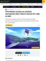 ETH Whales Abstain As Data Shows Reduced Odds For $4K Rally