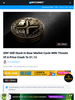 XRP Still Stuck In Bear Market Cycle With Threats Of A Price Crash To $1.13 | Bitcoinist.com