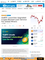 ViaBTC Launches Upgraded Crypto-Backed Loan Service For Global Miners