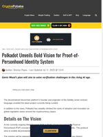Polkadot Unveils Bold Vision for Proof-of-Personhood Identity System