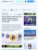 Stacks Partners With EVG and Aspen Digital to Expand Bitcoin Layer 2 Adoption Across Asia – Crypto News Bitcoin News