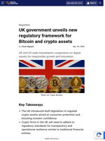 UK government unveils new regulatory framework for Bitcoin and crypto assets