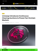 Uniswap Introduces Continuous Clearing Auctions to Power Fair Onchain Markets