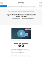 Expert Predicts Timeline for Ethereum to Reach $10,000