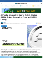 A Pivotal Moment in Sports Web3: Atleta’s $ATLA Token Generation Event and MEXC Listing