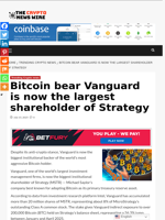 Bitcoin bear Vanguard is now the largest shareholder of Strategy - The Crypto News Wire