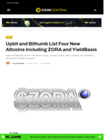 Upbit and Bithumb List Four New Altcoins Including ZORA