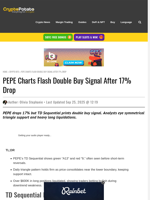 PEPE Charts Flash Double Buy Signal After 17% Drop