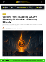 Sequans Plans to Acquire 100,000 Bitcoin by 2030 as Part of Treasury Strategy