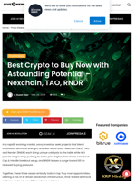 Best Crypto to Buy Now with Astounding Potential – Nexchain, TAO, RNDR | Live Bitcoin News