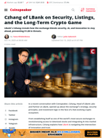 Czhang of LBank on Security, Listings, and the Long-Term Crypto Game