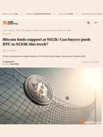 Bitcoin finds support at $112K: Can buyers push BTC to $120K this week? - AMBCrypto