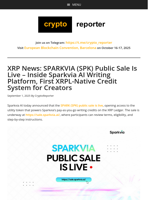 XRP News: SPARKVIA (SPK) Public Sale Is Live – Inside Sparkvia AI Writing Platform, First XRPL-Native Credit System for Creators