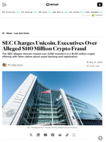 SEC Charges Unicoin, Executives Over Alleged $110 Million Crypto Fraud - Decrypt