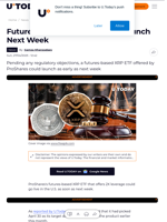 Futures-Based XRP ETF Could Launch Next Week