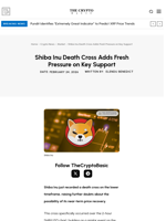 Shiba Inu Death Cross Adds Fresh Pressure on Key Support