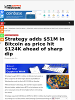 Strategy adds $51M in Bitcoin as price hit $124K ahead of sharp dip - The Crypto News Wire
