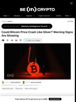 Could Bitcoin Price Crash Like Silver? Warning Signs Are Showing