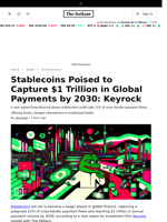 Stablecoins Poised to Capture $1 Trillion in Global Payments by 2030: Keyrock - 