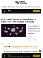 Lido hosts October Poolside event to discuss decentralization initiatives