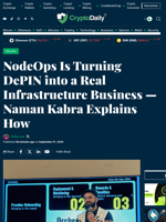 NodeOps Is Turning DePIN into a Real Infrastructure Business — Naman Kabra Explains How - Crypto Daily