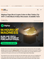 Digitap Tops Best Crypto Coins to Buy Today (Up 160%) with Black Friday Discounts Available Now - AMBCrypto