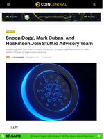 Snoop Dogg, Mark Cuban, and Hoskinson Join Stuff.io