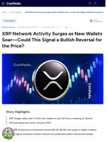 XRP Network Activity Surges as New Wallets Soar—Could This Signal a Bullish Reversal for the Price?