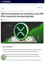 XRP Price Prediction For 12 Months: How XRP ETFs Could Drive the Next Big Rally