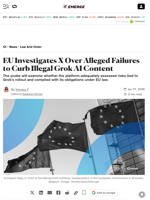 EU Investigates X Over Alleged Failures to Curb Illegal Grok AI Content - Decrypt